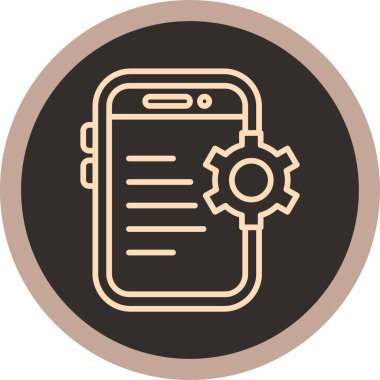 mobil uygulama simgesi, vektör illüstrasyonu