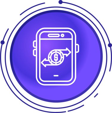 vektör mobil web simgesi, vektör illüstrasyonu