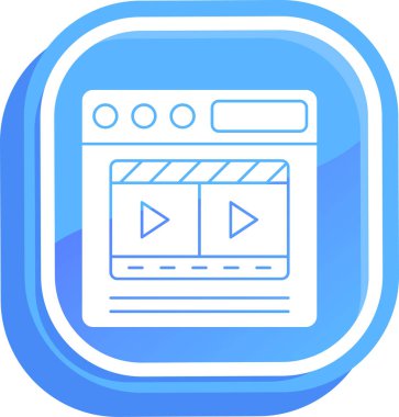 oyuncu web simgesi basit illüstrasyon