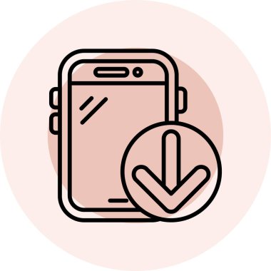 akıllı telefon saat, vektör illüstrasyonu