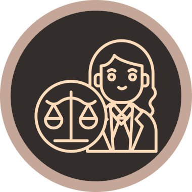 Kişinin bir simgesinin vektör çizimi