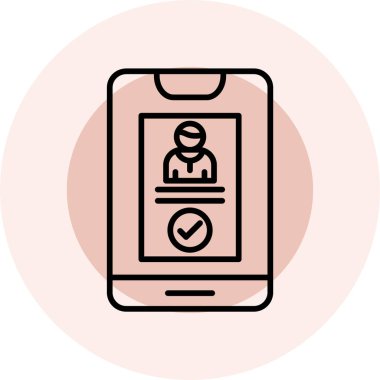 Akıllı telefon simgesinin vektör illüstrasyonu