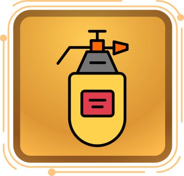 beyaz arkaplan vektör illüstrasyonunda izole edilmiş çizgi film tarzında yangın musluğu simgesi