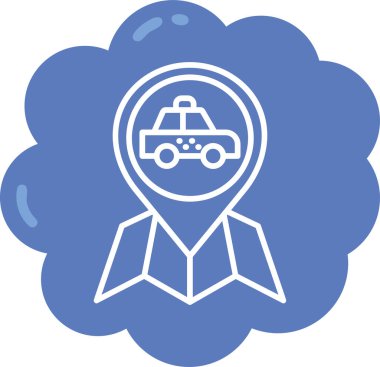 Araba simgesinin vektör illüstrasyonu