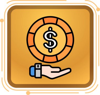 El ikonlu dolar sikkesi.