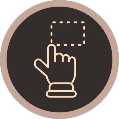 Parmak hareketi. Vektör illüstrasyonu