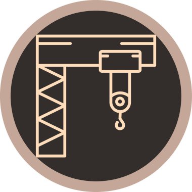 Vinç. Web simgesi basit illüstrasyon