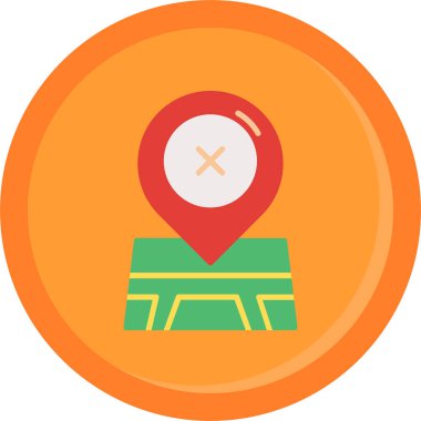 konum haritası simgesi, düz biçim tasarımı