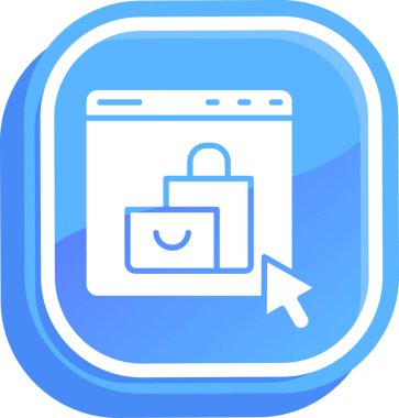 Çevrimiçi alışveriş kavramı simgesi