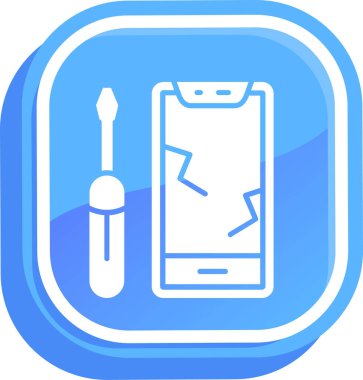 Bir cep telefonu simgesinin vektör illüstrasyonu