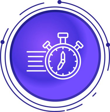 Satır Saat simgesi beyaz arkaplanda izole edildi. Zaman sembolü. Renkli taslak konsepti. Vektör İllüstrasyonu