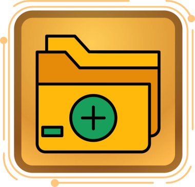 Bir dizin simgesinin vektör illüstrasyonu