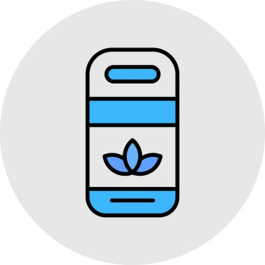 Bir yaprak simgesinin vektör illüstrasyonu