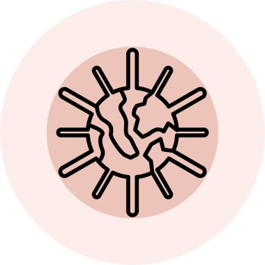 Kırmızı bir simgenin vektör illüstrasyonu