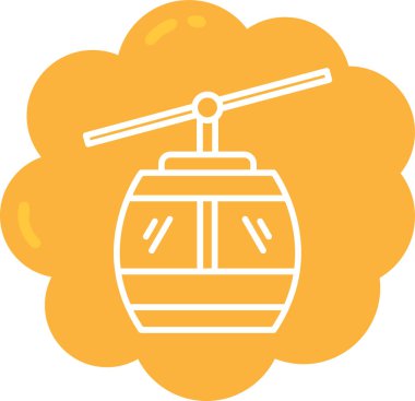 sıcak hava balonu simgesi, vektör illüstrasyonu