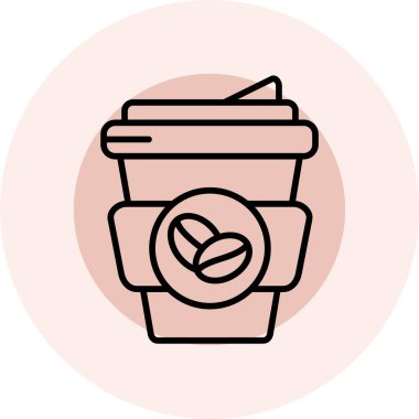 kahve fincanı ikonu vektör illüstrasyonu