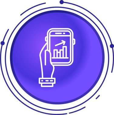 Cep telefonu simgesi, vektör illüstrasyonu