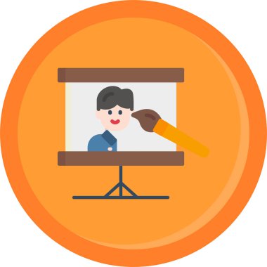 sanatçı düz vektör simgesi