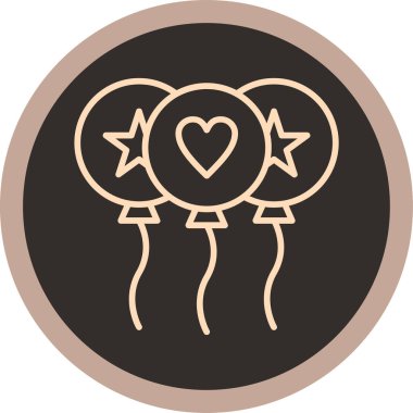 Kalp. Web simgesi basit illüstrasyon