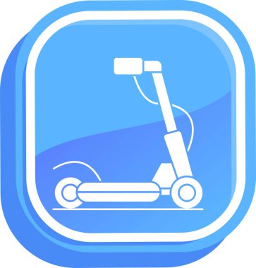 scooter simgesi, basit vektör illüstrasyon tasarımı