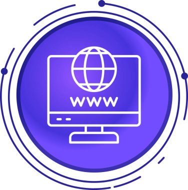 İnternet web simgesi basit vektör illüstrasyonu