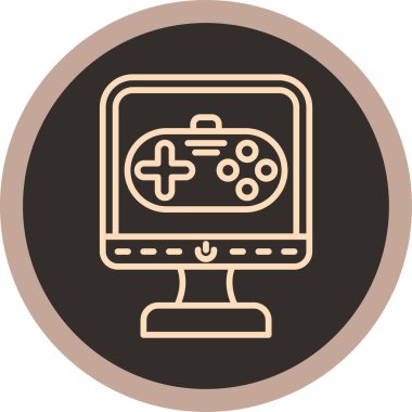 bilgisayar oyun simge vektör çizim