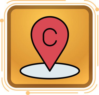 Harita belirleyici simgesi. vektör.