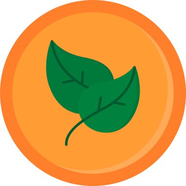 Bir yaprak simgesinin vektör illüstrasyonu