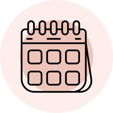 Takvim simgesi vektör illüstrasyonu