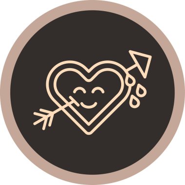 Kalp simgesinin vektör illüstrasyonu