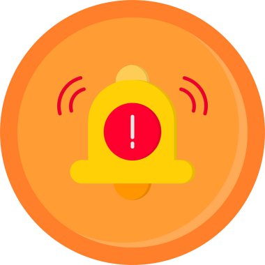 Alarm uyarı simgesi düz biçimli