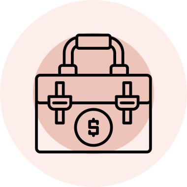 evrak çantası ikonu vektör illüstrasyonu