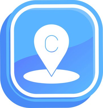 harita pin konumu simgesi, basit vektör illüstrasyonu