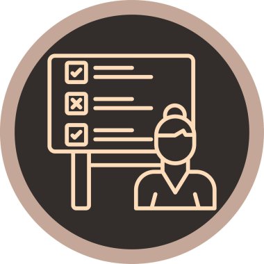 Panosu olan bir kişinin vektör illüstrasyonu