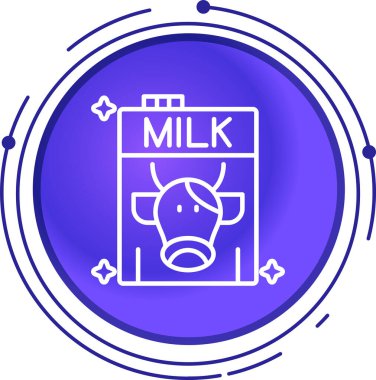 süt simgesi, vektör illüstrasyonu