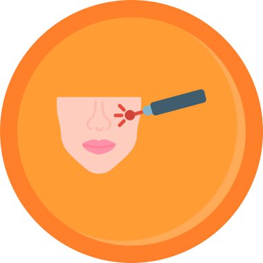 Makyaj. Web simgesi basit illüstrasyon