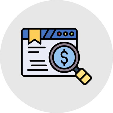 Kolayca değiştirebilen ya da düzenleyebilen iş analiz vektörü simgesi