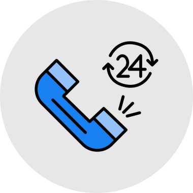 Telefon var. Web simgesi basit illüstrasyon