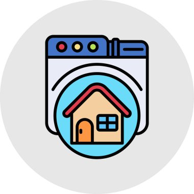 Ev simgesinin vektör illüstrasyonu