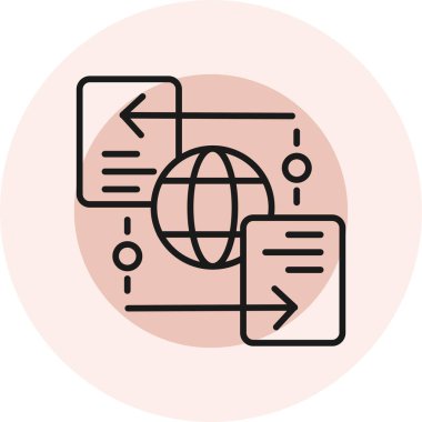 küresel ağ. Basit resimleme