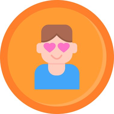 Kalp. Web simgesi basit illüstrasyon