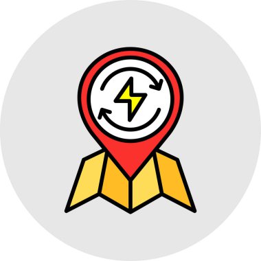 Kolayca düzenleyebilen veya düzenleyebilen harita işaretleyici vektör simgesi