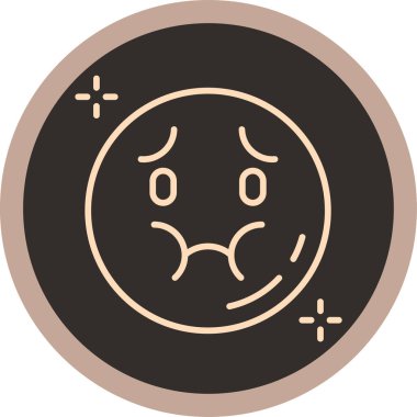 Üzücü. Web simgesi basit illüstrasyon