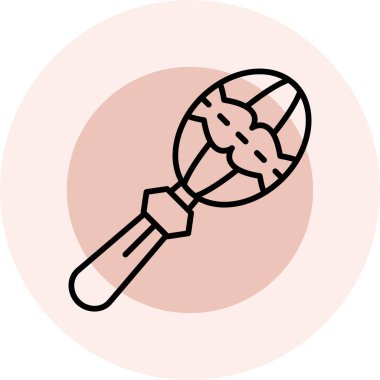 Beyaz arka planda izole edilmiş çizgi bahçe hortumu ikonu. Su tabancası ikonu. Sulama ekipmanı. Renkli taslak konsepti. vektör