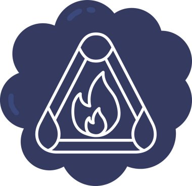 Ateş simgesinin vektör illüstrasyonu