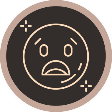 Üzücü. Web simgesi basit illüstrasyon