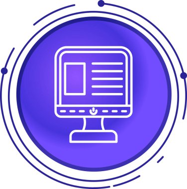 bilgisayar ekran simge vektör çizim