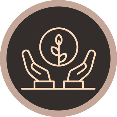 bitki simgesi, vektör illüstrasyonu basit tasarım