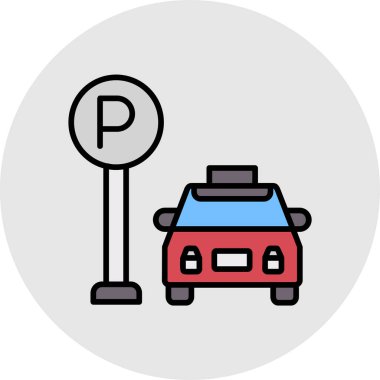 park simgesi, vektör illüstrasyonu basit tasarım