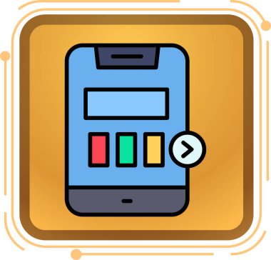 Para simgesi olan akıllı telefon, çizgi film tarzı